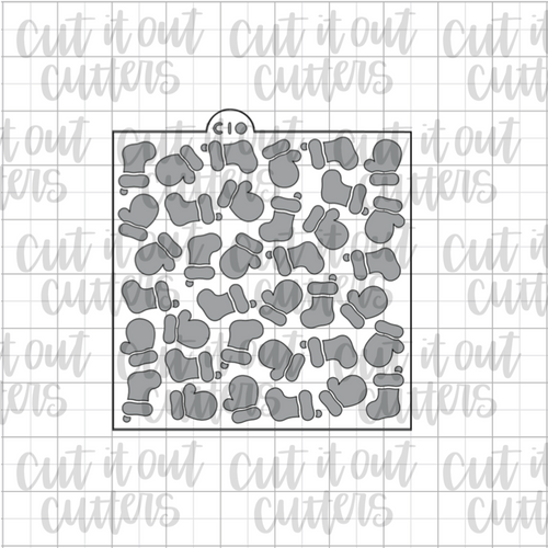 Mittens and Stockings Cookie Stencil