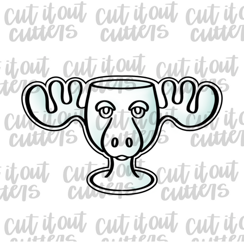Moose Glass Cookie Cutter
