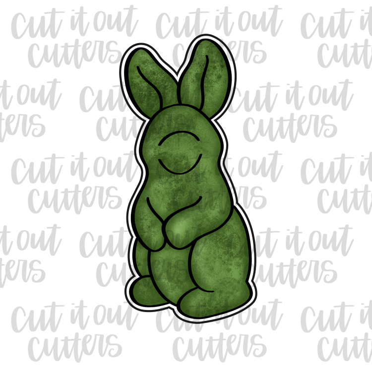 Mossy Bunny - Standing Cookie Cutter