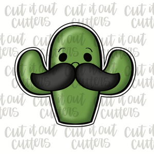 Mustache Cactus Cookie Cutter