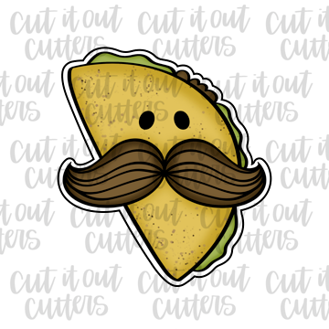 Mustache Taco Cookie Cutter