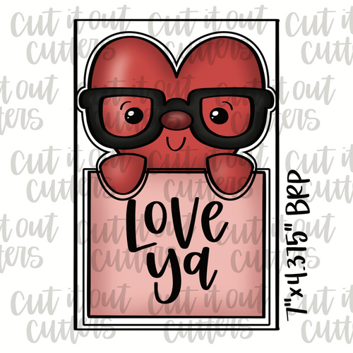 2 Piece Plaque - Nerdy Heart Boy - Cookie Cutter Set