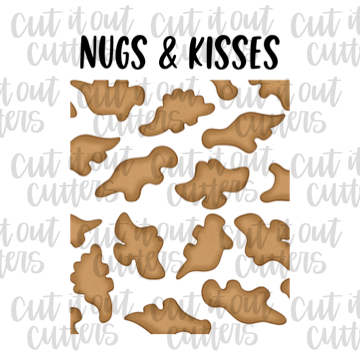 Nugs and Kisses- Cookie Cards - Digital Download