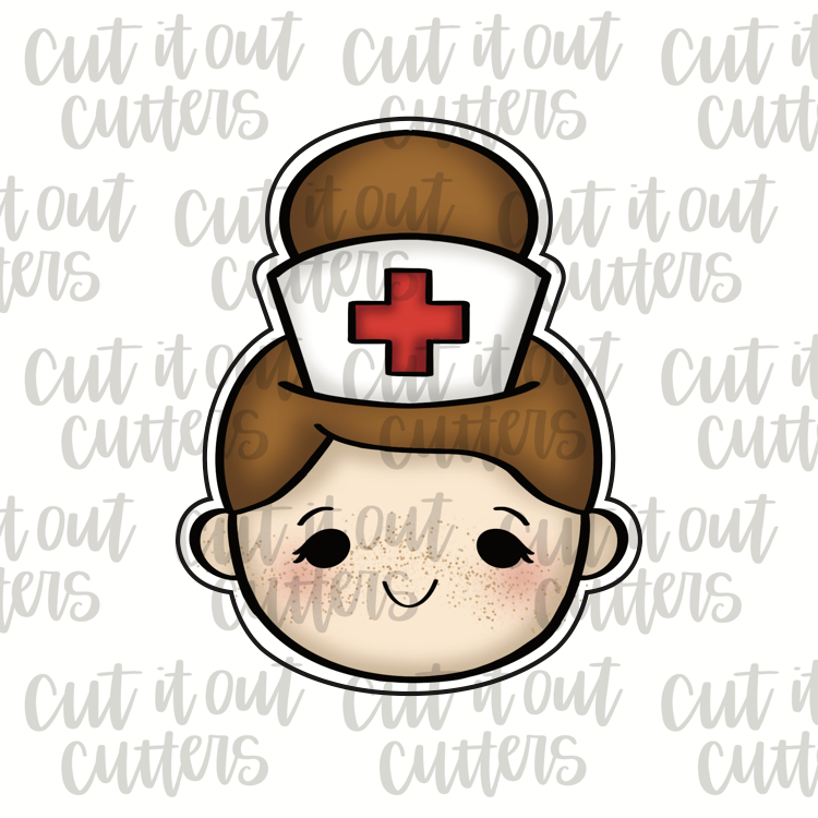 Nurse with a Bun Cookie Cutter