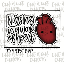 Load image into Gallery viewer, Nursing is a Work of Heart Cookie Cutter Set