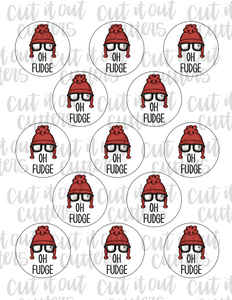 Oh Fudge - 2" Circle Tags - Digital Download