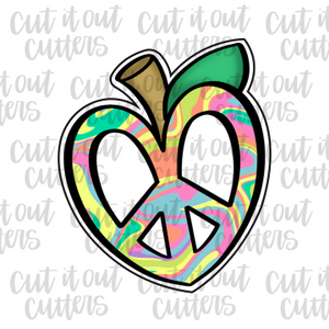 Worded Apple Heart Cookie Cutter