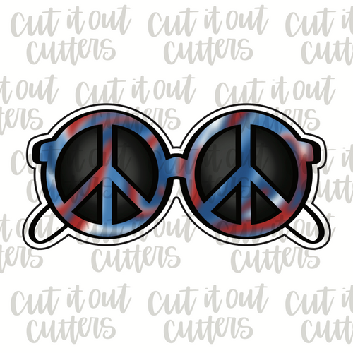 Peace Sunnies Cookie Cutter