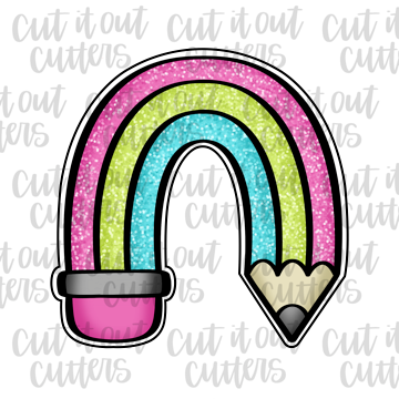 Pencil Rainbow Cookie Cutter