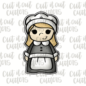 Pilgrim Girl Cookie Cutter
