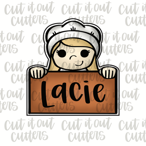 Pilgrim Girl Plaque Cookie Cutter