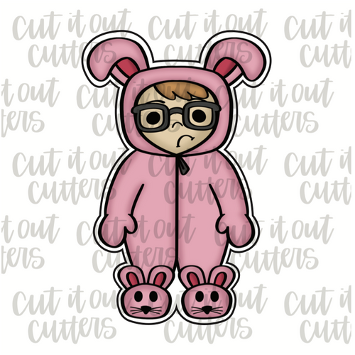 Pink Bunny Costume Cookie Cutter