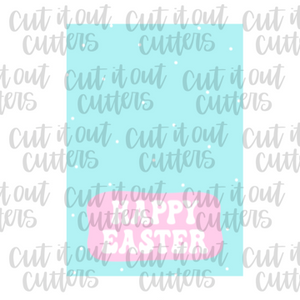 Plain Blue Happy Easter - 3.5" x 5" Cookie Cards - Digital Download