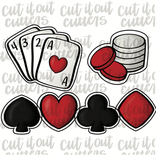 Poker Night Cookie Cutter Set