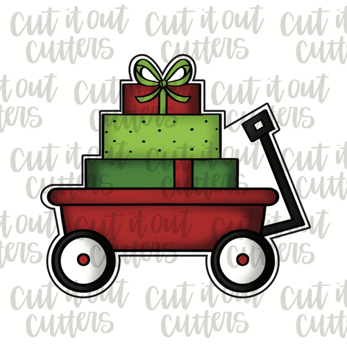 Present Wagon Cookie Cutter