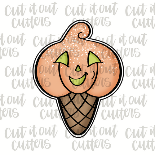 Pumpkin Ice Cream Cookie Cutter