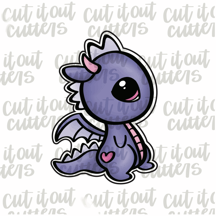 Purple Dragon Cookie Cutter