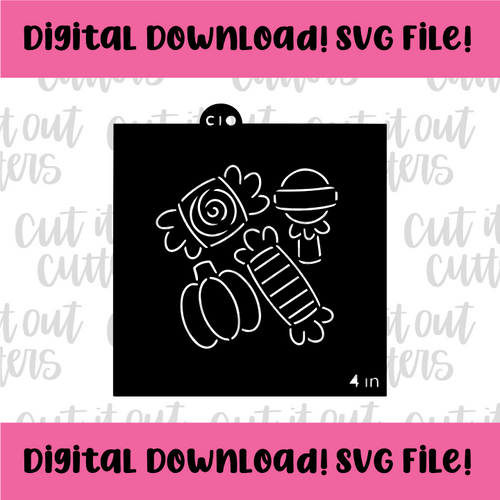 DIGITAL DOWNLOAD SVG File for PYO Halloween Candy Stencil