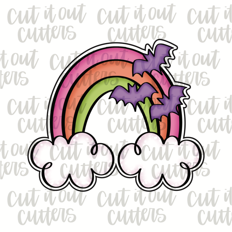 Rainbow and Bats Cookie Cutter