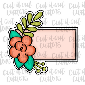 Rectangle Chunky Florals Cookie Cutter