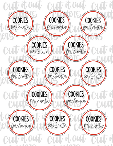 Red Circle Cookies For Santa - 2