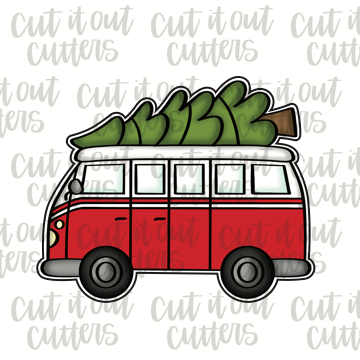 Red Hippie Van Cookie Cutter