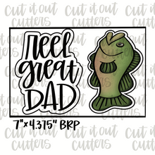 Load image into Gallery viewer, Reel Great Dad and Fish Cookie Cutter Set