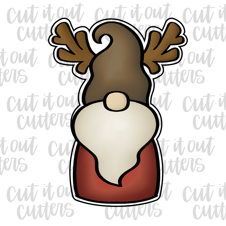 Reindeer Gnome Cookie Cutter