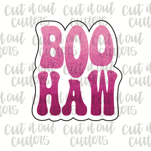 Retro Boo Haw Cookie Cutter