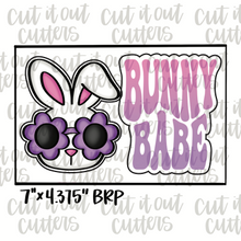 Load image into Gallery viewer, Retro Bunny Babe Cookie Cutter Set