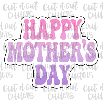 Retro Happy Mother's Day Cookie Cutter
