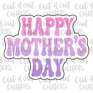 Retro Happy Mother's Day Cookie Cutter
