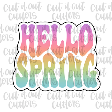 Retro Hello Spring Cookie Cutter