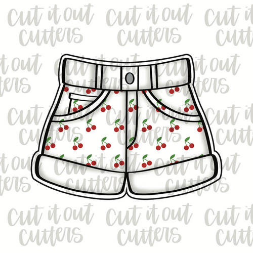 Rolled Cherry Shorts Cookie Cutter