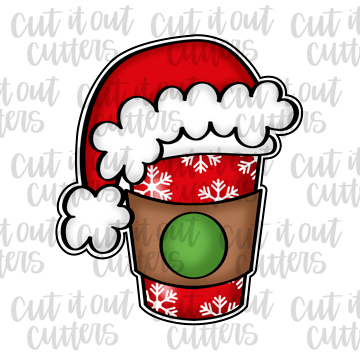 Santa Coffee Cookie Cutter