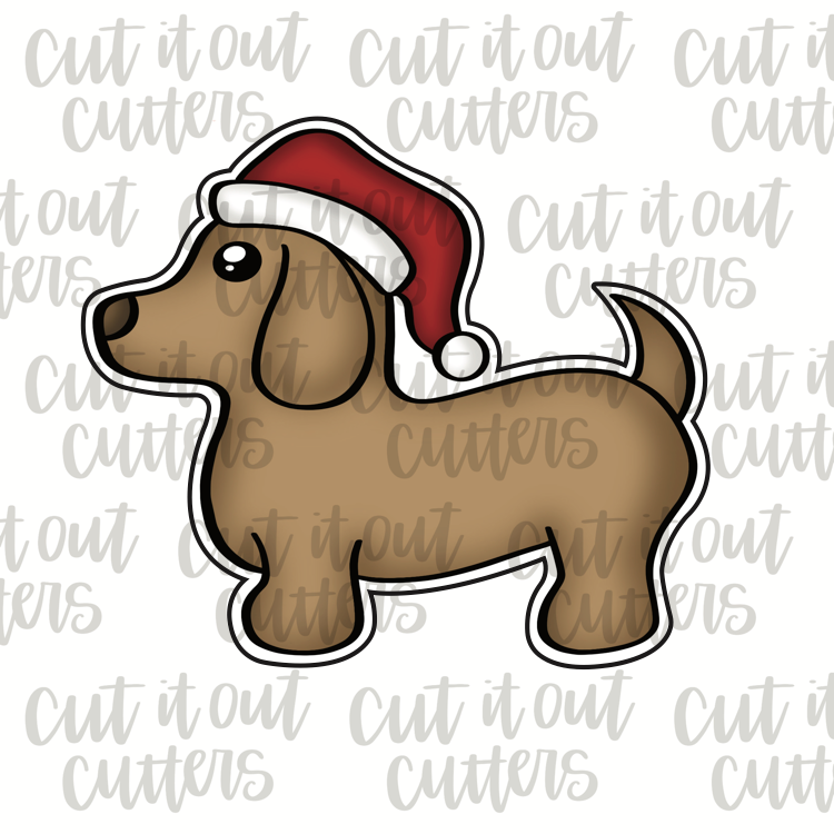 Santa Dachshund Cookie Cutter