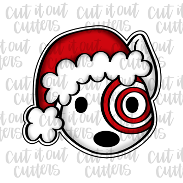Santa Shopping Pup Cookie Cutter