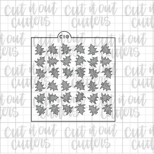 Scattered Trees Cookie Stencil