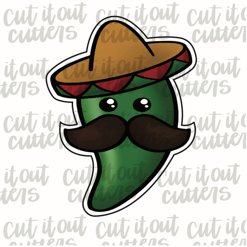 Señor Jalapeño Cookie Cutter