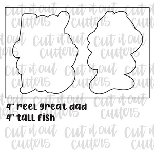 Reel Great Dad and Fish Cookie Cutter Set