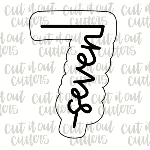 Lined Seven Cookie Cutter