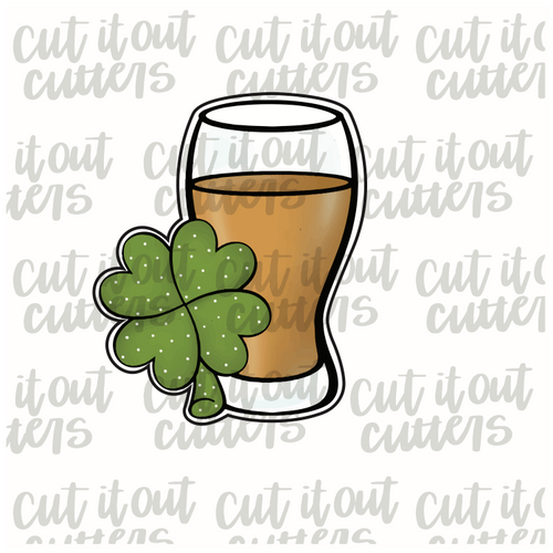 Shamrock Pilsner Glass Cookie Cutter