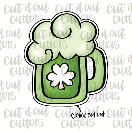 Shamrock Beer Cookie Cutter