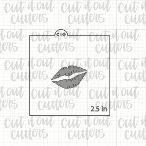 Single Lipstick Kiss Cookie Stencil
