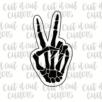Skeleton Peace Out Cookie Cutter