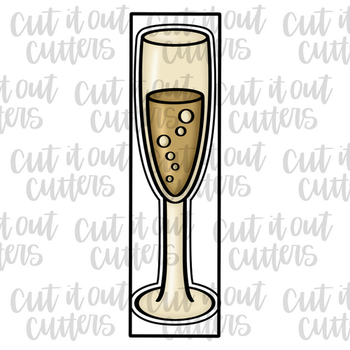 Skinny Champagne Flute Cookie Cutter