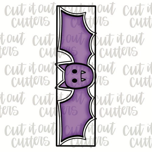 Skinny Flying Bat Cookie Cutter