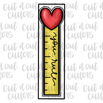 Heartshaper Ruler Skinny Heart Ruler Cookie Cutter – Cut It Out Cutters