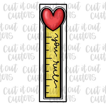 Skinny Heart Ruler Cookie Cutter