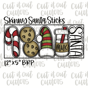 Skinny Santa Sticks Cookie Cutter Set